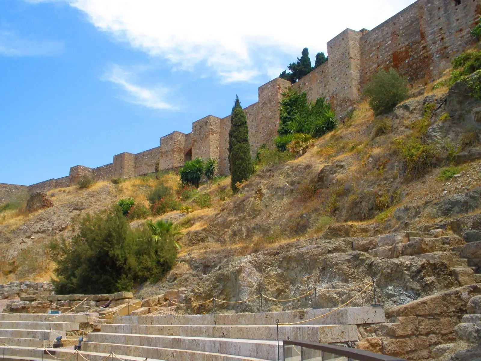 The Alcazaba of Málaga above the Roman theatre